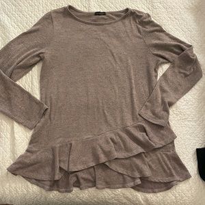Top with bottom ruffles